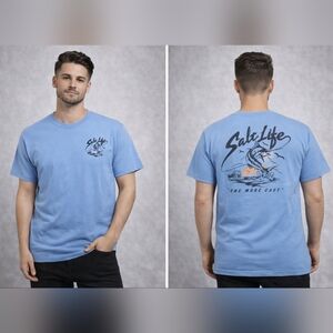 Salt Life "One More Cast" Fishing Tee – Blue – Size L